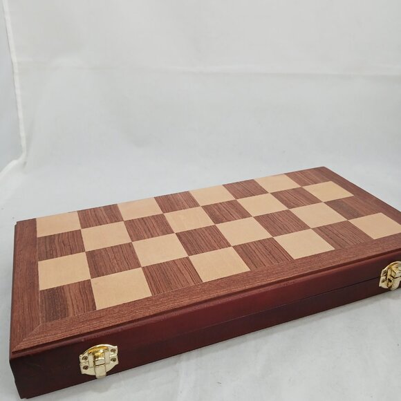 Classic Wooden Checkers with Inlaid Rosewood / Basswood Veneer Board - Picture 6 of 7